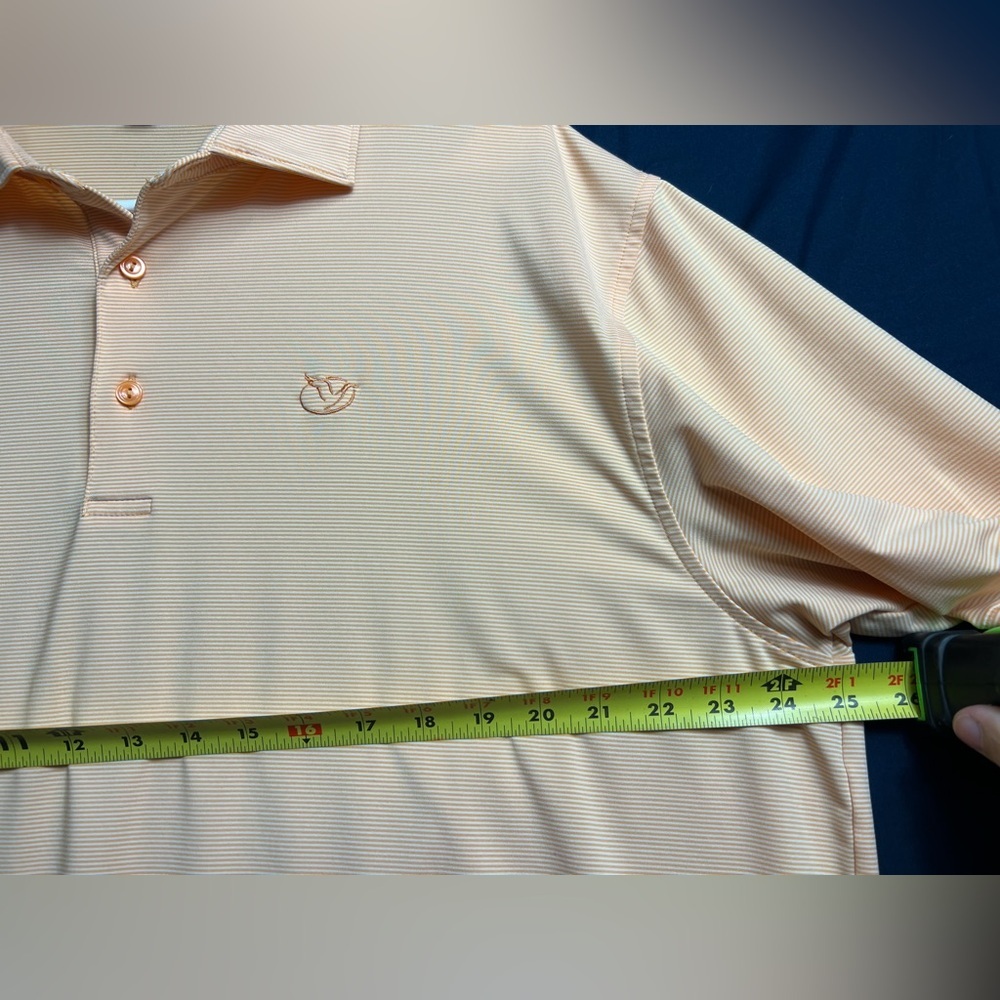 Peter Millar Polo Shirt Mens XL Cantaloupe Jubilee Stripe Performance Golf *LOGO - Picture 4 of 12